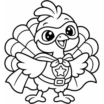 Superhero Thanksgiving turkey
