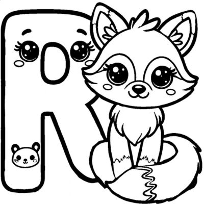 The letter R and the fox