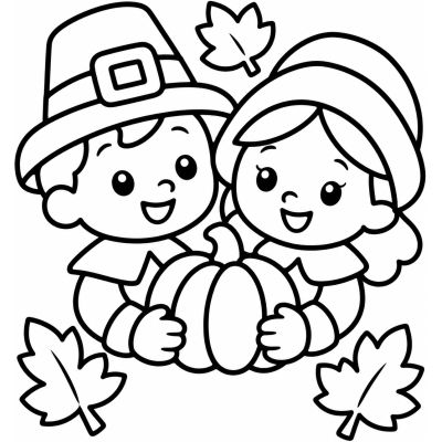 Young Thanksgiving pilgrims